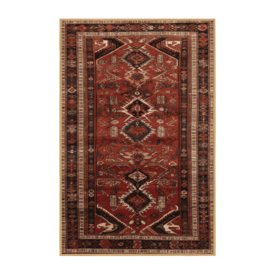 Machine Washable Persian Brown Area Rug