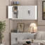 Armoire murale blanche en métal - Rangement verrouillable avec 2 portes pour la maison ou le bureau