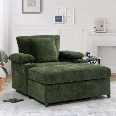 Fauteuil ergonomique surdimensionné avec repose-pieds