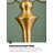 American-Style Minimalist Copper, Glass & Marble Floor Lamp