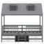 Structure de lit simple en bois-444843358