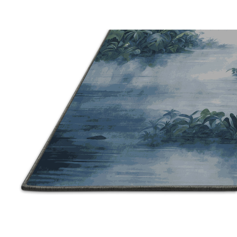 Tapis gris soyeux et moelleux, Rond 5 pi