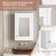 Armoire de rangement de salle de bain murale 20 "avec miroir, armoire à pharmacie avec tablette réglable en hauteur-649501450