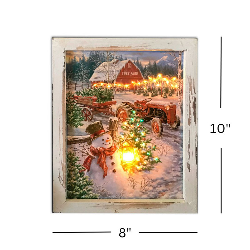 Christmas Tree Farm 8x10 Lighted Shadow Box