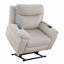 Microfibre polie beige avec fonction de mouvement électrique avec fonction inclinable avec lève-personne, chauffage et fauteuil de massage-134072207