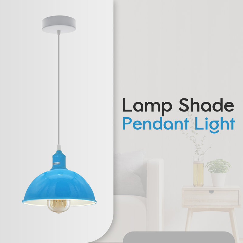 Gingras 2 - Light White Single Pendant, No, Blue