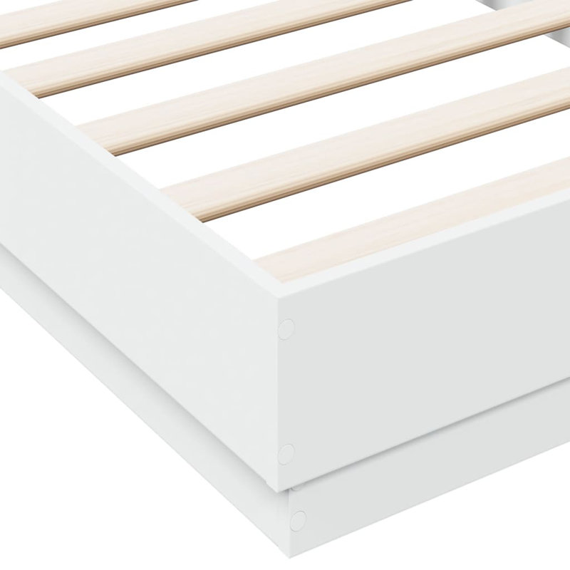 Vidaxl Bed Frame Engineered Wood, White, Small Single (2'6)