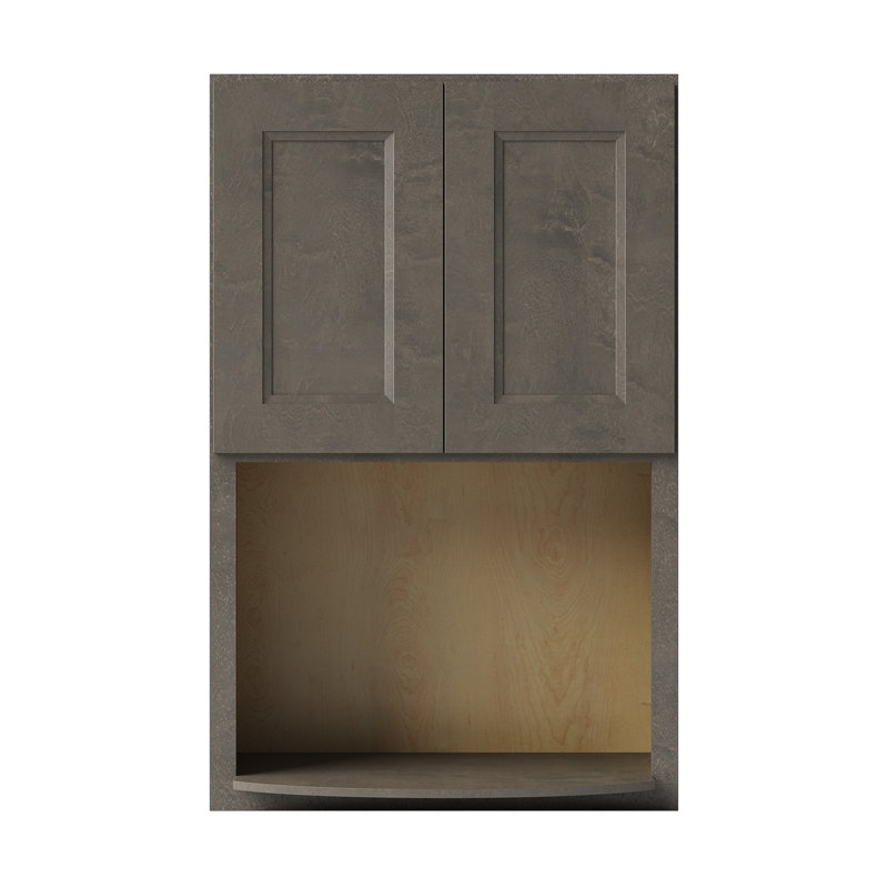 Armoire murale à micro-ondes, 27" W x 36" H x 17" D, Double shaker Cinder