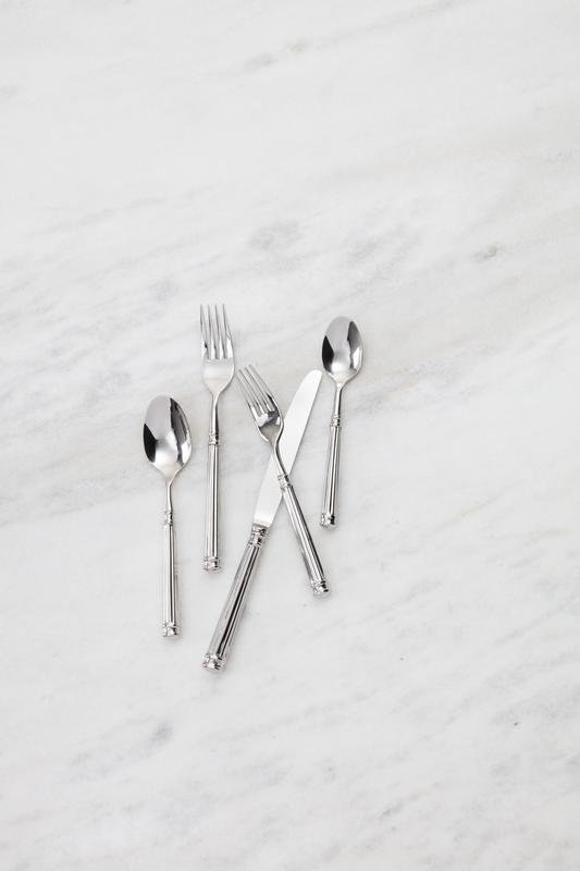 Nyssa 5 Piece Stainless Steel Flatware Set, Service for 1