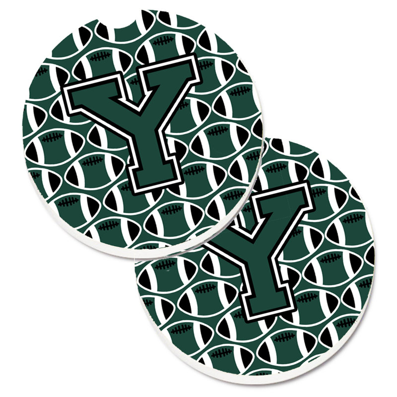 Sous-verre de football, Y, Vert / blanc