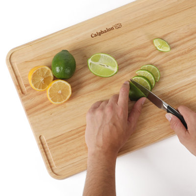Calphalon Edge Guard 18 x 12 Rubber Wood Cutting Board