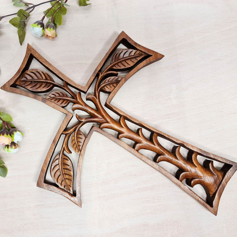 Tree of Life Prayer Cross Wall Décor