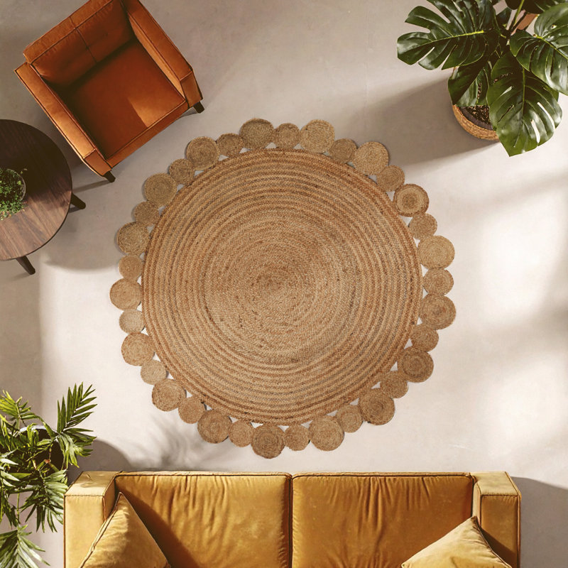 Jute / Sisal Flatweave Area Rug, Round 152 cm