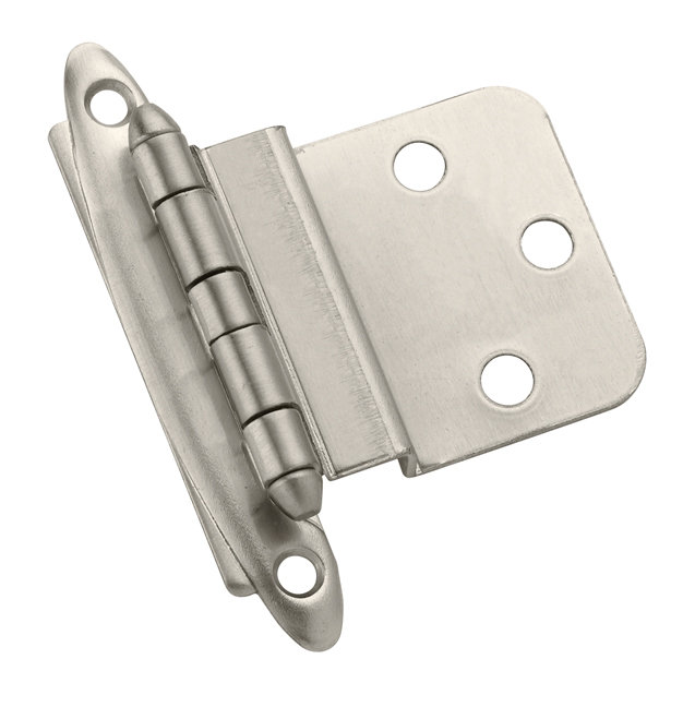 Charnière superposée à fixation frontale, Nickel satiné