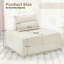 Canapé modulaire compressé 2 pièces, canapé modulaire monoplace modulaire avec dossier mobile, canapé sans accoudoirs en tissu chenille pour le salon, aucun assemblage requis-922890126-924579549