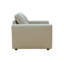 Canapé rembourré en cuir pour salon avec coussin et coussin de dossier, beige