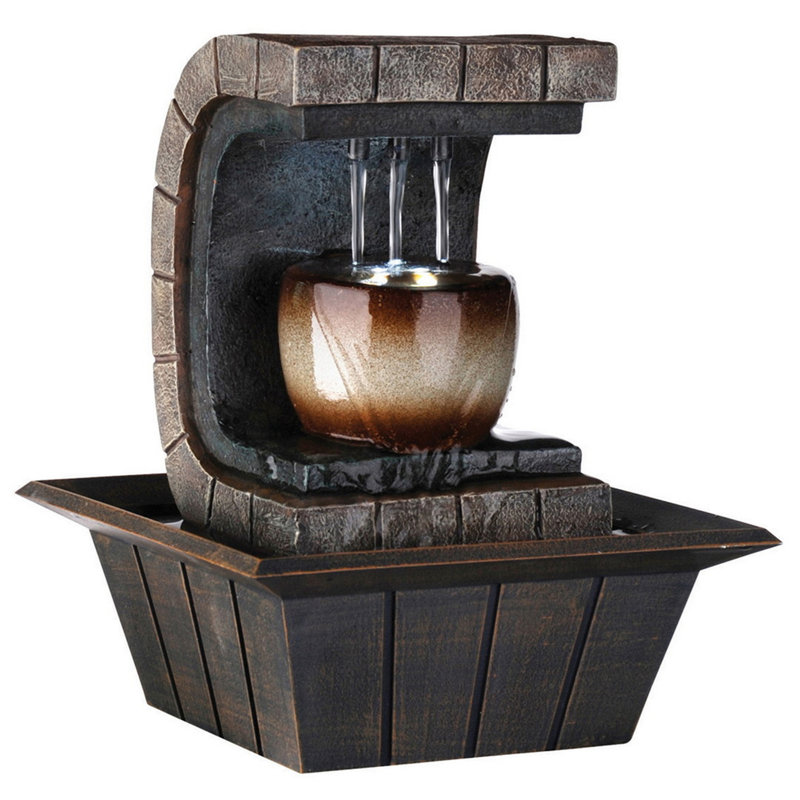 Fontaine d'intérieur 9,75 "avec lumière DEL