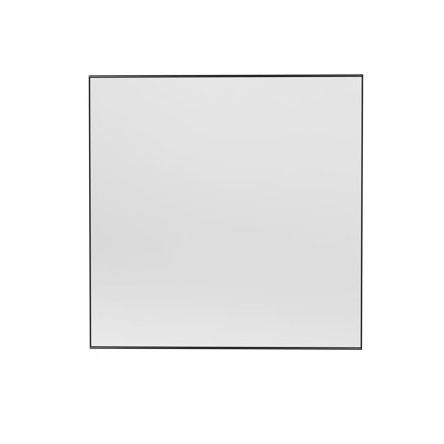36X36" Rectangle Wall Mirror, Black Aluminum Frame, For Bathroom, Living Room, Bedroom, Clear Vision, Quick Installation Oversized Bathroom Mirror With Mounted, -Proof, Multiple Placement Options