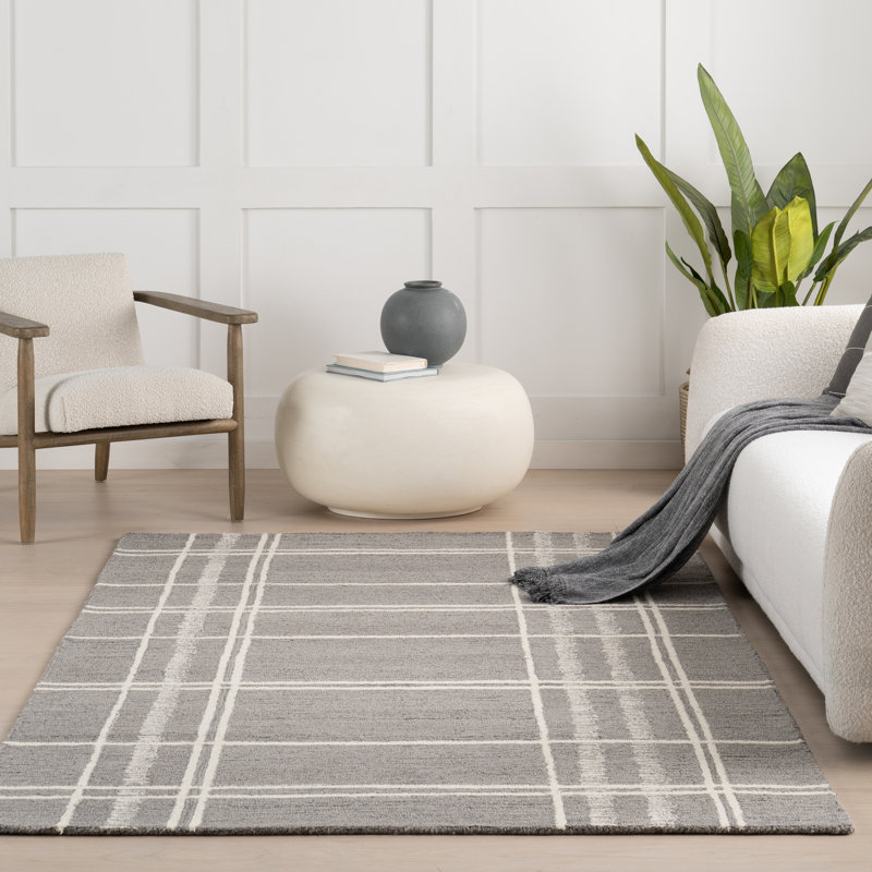  Tapis en laine à carreaux Vivica, Rectangle 4pi x 6 pi
