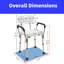 BAOKALER Shower Chair with Adjustable Height Backrest