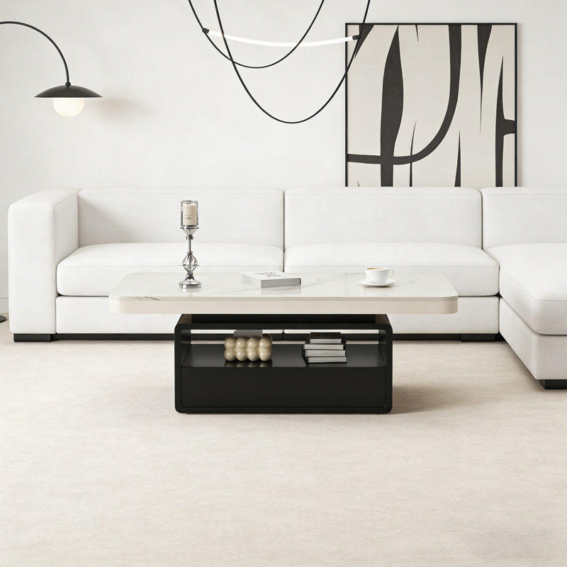 Rockwell, H 16,53 po x L 47,24 po x l 23,62 po, Blanc / Gris