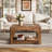 31.5" Solid Wood Coffee Table, Square Center Table