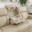 Canapé inclinable électrique en cuir Beige