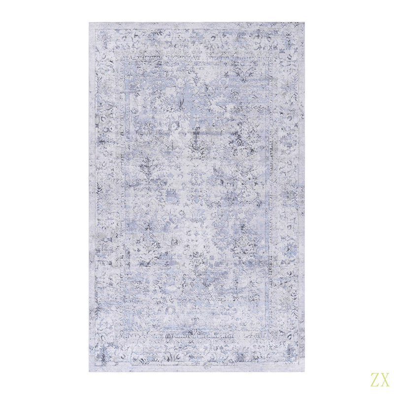 Washable Rug 6X9 Area Rug (6' X 9')Non-Slip, Non-Shedding Low-Pile Rug For Living Room, Bedroom, Kitchen And High-Traffic Areas