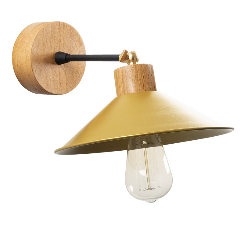 Lampe murale moderne, corps en fer avec base charme, 9,4 po de diamètre x 7,9 po de hauteur | Douille E27, 40 W maximum | Éclairage élégant et fonctionnel pour la décoration intérieure | Certifié IP20, parfait pour les espaces de salon, de chambre 