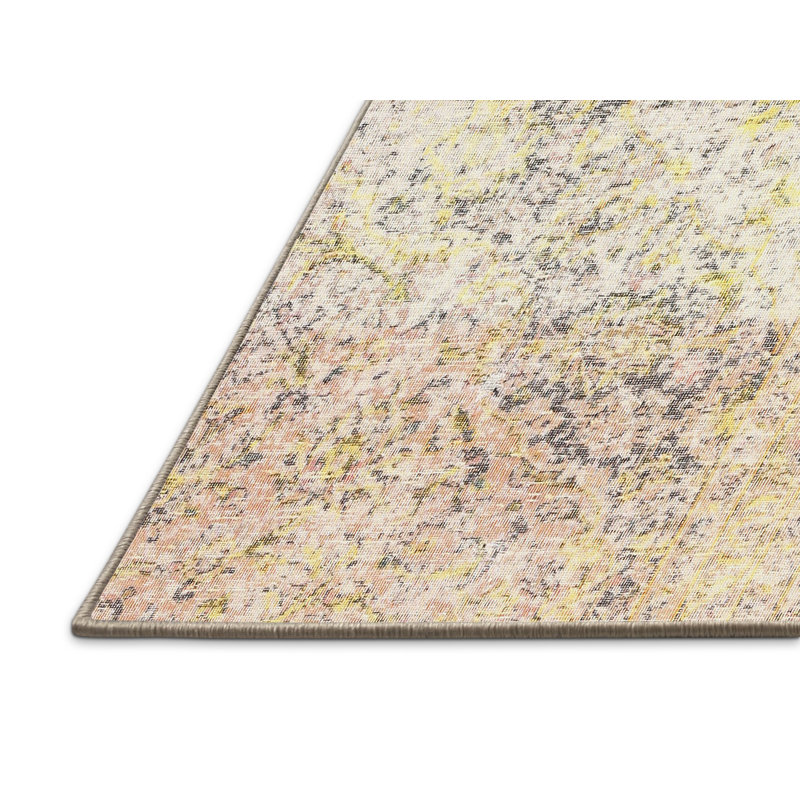 Tapis beige traditionnel/rose pâle Wylo, Rectangle 2 pi x 4 pi