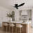 40-Inch Flush Mount Low Profile Ceiling Fan Without Light with Remote Control, 6-Speed Quiet Reversible DC Motor