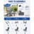 Weather-Resistant Adirondack Chairs with Cup Holder: Outdoor Plastic HDPE Folding Adirondack Chairs for Fire Pit/Deck/Porch/Garden/Lawn/Backyard (Gray)-1684897433