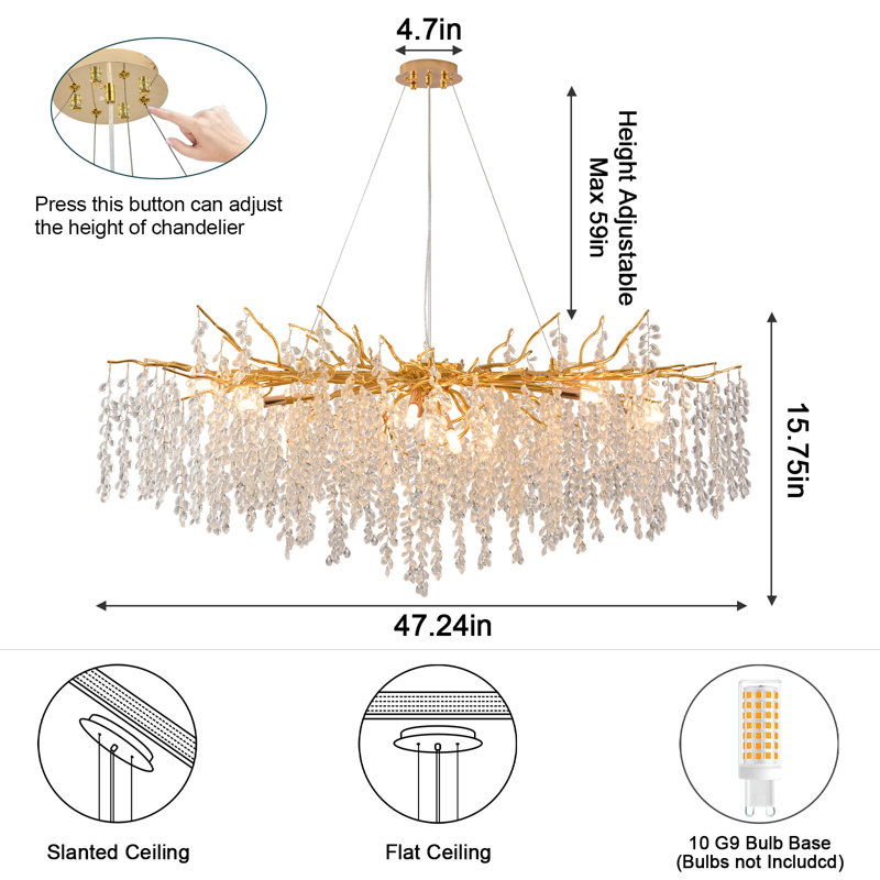 Lustre en verre Akari