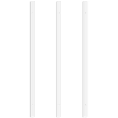 Rail d'éclairage sur rail 6 lux Luxiter H 6FT, système de rail de type H 120V à circuit unique, compatible avec les têtes de rail en H standard, rail de rail avec embouts blancs, paquet de 3