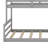 Twin Over Full Pine Wood House Shaped Low Bunk Bed With Built-In Ladder And Full-Length Guardrail-657907758