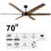 Chamlee 70'' 6-Blade DC Ceiling Fan with 3CCT Dimmable LED Lights and Remote Control