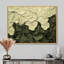 Jacovian abstrait crème vert pétale danse I - abstrait grand art mural-663778370-663778373-691709778