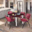 Plateau de table Kee Square, 4 chaises empilables-1843066370-1810362141-1810362136