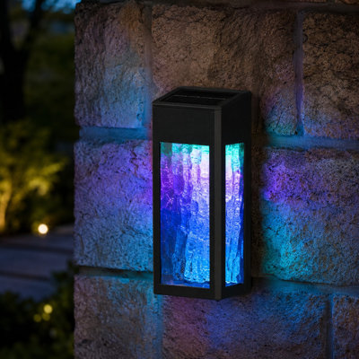 17.2cm H Solar Powered Integrated LED Outdoor Wall Lantern