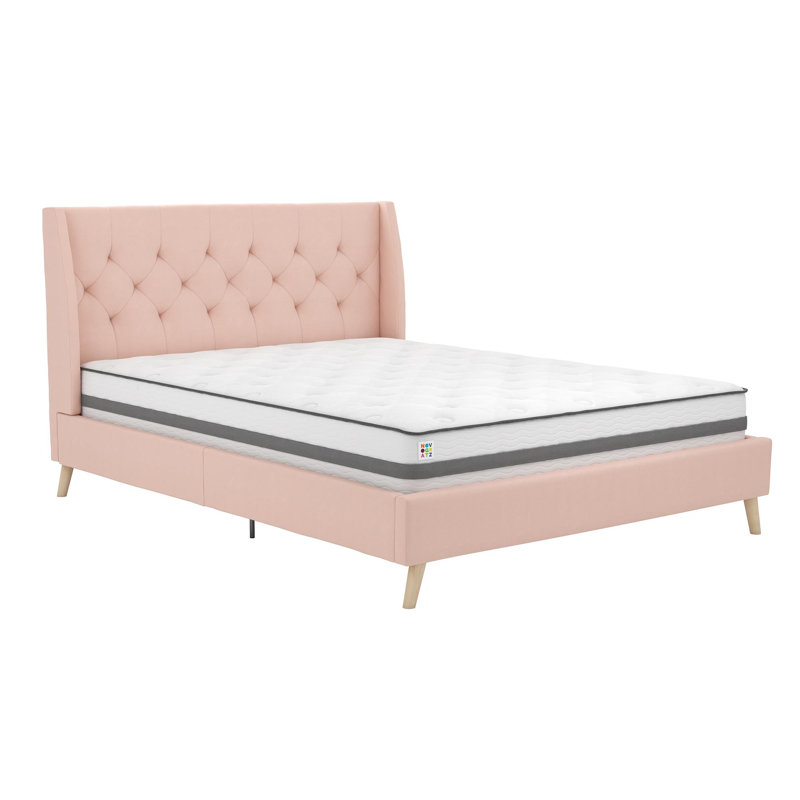 Her Majesty Upholstered Platform Bed, Kingsize (5'), Pink
