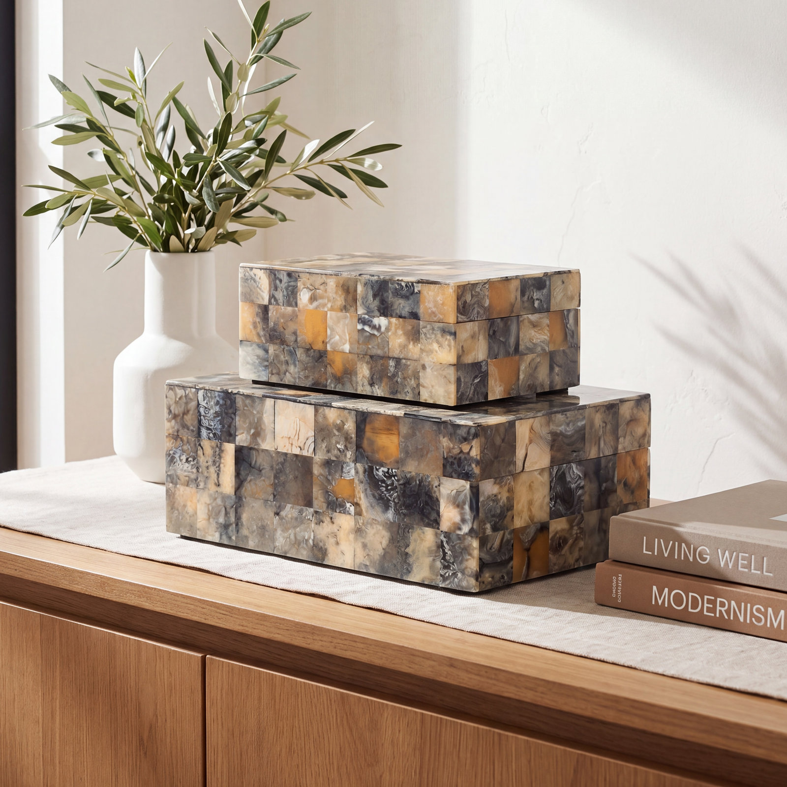 Harrold Resin Decorative Box Set