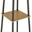 Keisha Black & Wooden Tripod-Style Standing Floor Lamp with Storage Shelves - Elegant Simple Design
