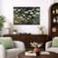 «White Wildflower Meadow», art du salon, impression sur toile encadrée-734293156-734293159