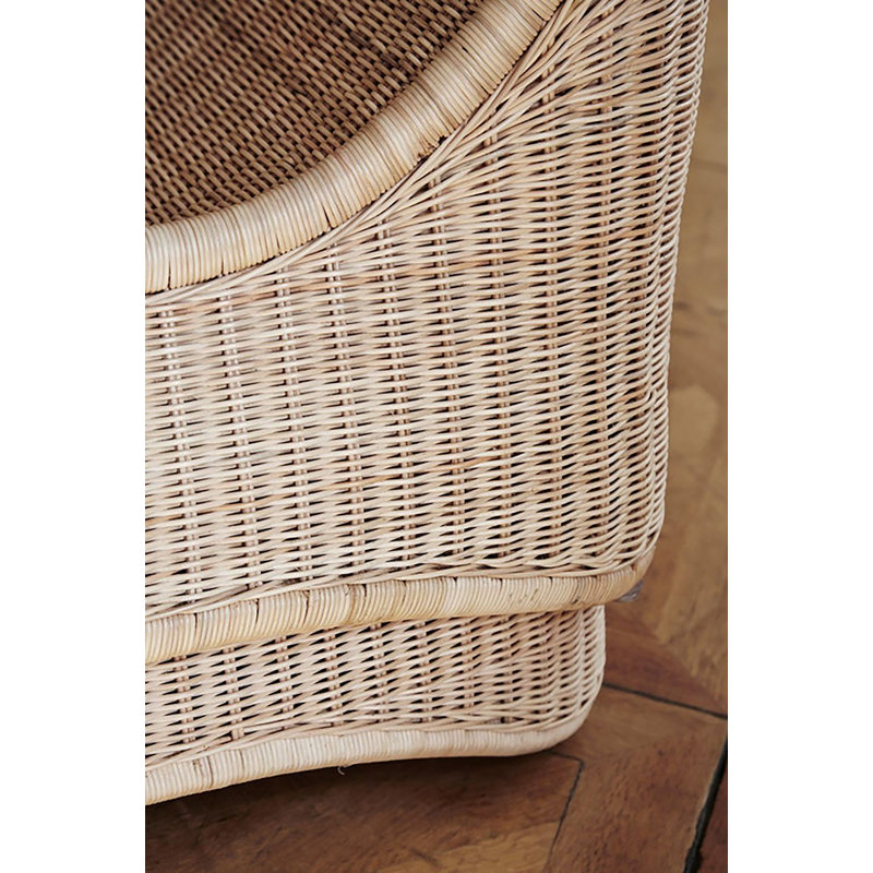 Nanna Ditzel Handcrafted Chill Lounge Rattan Chair & Stool Set