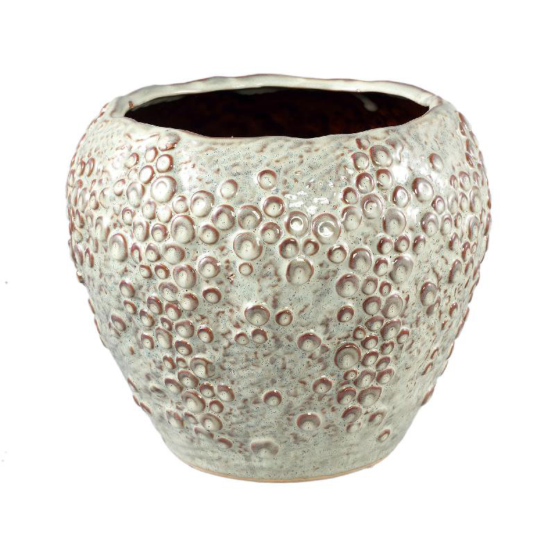 Baltzer Ceramic Pot Planter, Cream