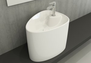 Etna Monoblock Basin - 44x58x44cm 1TH, Gloss White