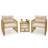 Nesta 2 - Person Acacia Wood Patio Conversation Set with Cushions