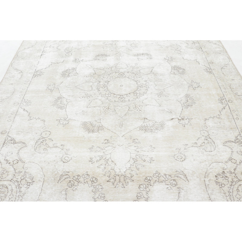 Distressed One-of-a-Kind 7'6X10'2 Hand Knotted Area Rug