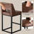 Upholstered Counter Height Bar Stool With Solid Wood Legs-689496965