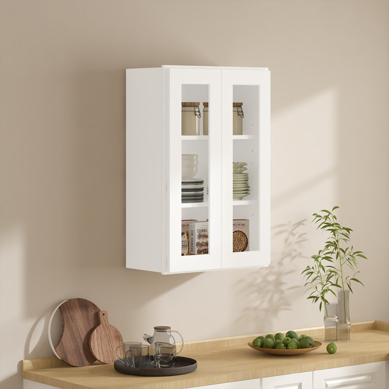 Armoire murale standard blanche Shaker de l 24 po x P 12 po x H 36 po Homeibro Cozy Design, H 36 po x l 24 po x P 12 po